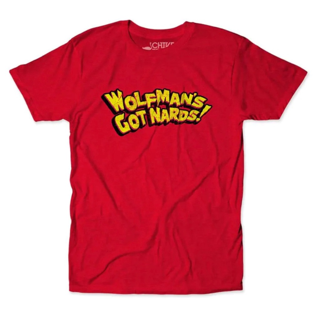 Monster Squad 1980’s Horror, ‘WOLFMAN’s GOT NARDS! Mens XL Red T-Shirt, NEW!!